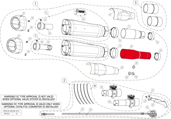 Akrapovic Zwischenrohr Slip-on- Edelstahl- V4A