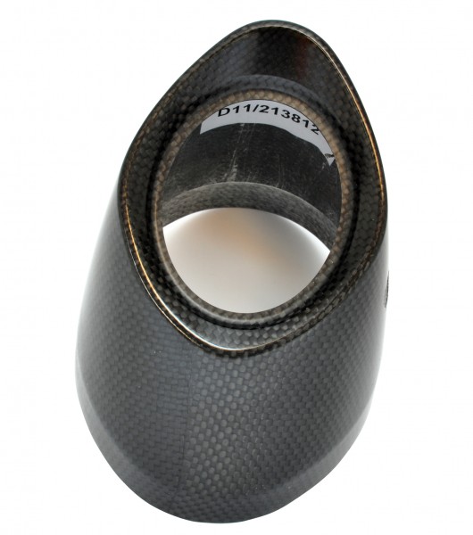 Akrapovic Endkappenset für Carbon/Titan Dämpfer inkl. schwarze Aluminium Niete, linke Seite