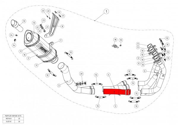 Akrapovic Sammler- Titan, linke Seite