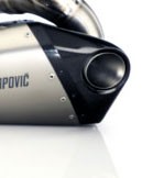 Akrapovic Endkappenset für V4A/Titan Dämpfer inkl. Nietband & Edelstahl- V4A Niete, linke Seite